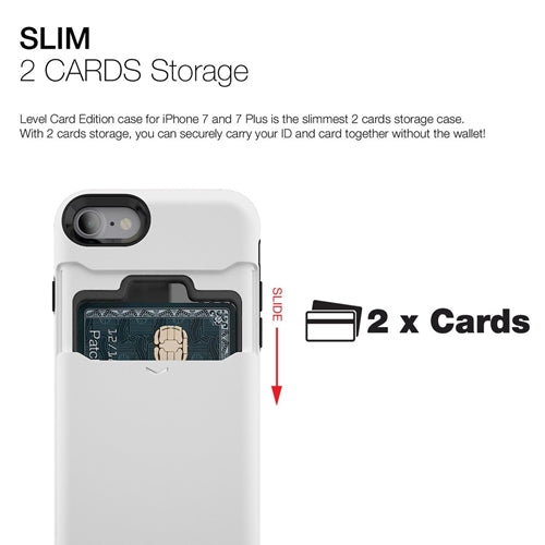 Patchworks ITG Level Card Protection Case iPhone 7 w/ Card Slot - White 3