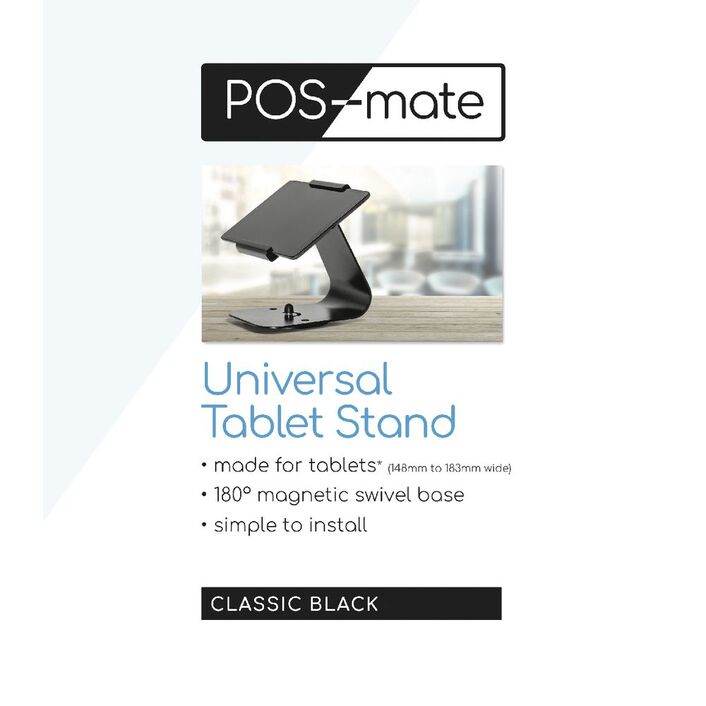 POS-Mate Universal Tablet & iPad POS mount - Black