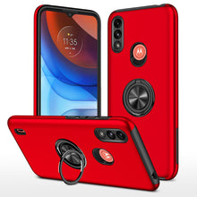 Load image into Gallery viewer, Rugged &amp; Protective Armor Case Moto E7 Power 2021 &amp; Ring Holder - Red
