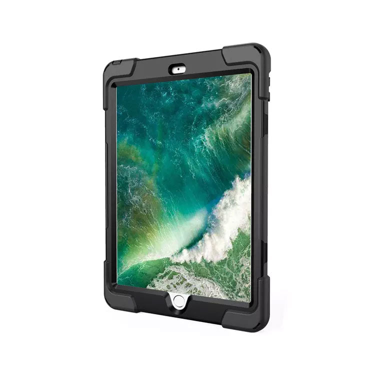 Rugged Protective Case Hand & Shoulder Strap iPad 9th & 8th & 7th Gen 10.2 inch - Black