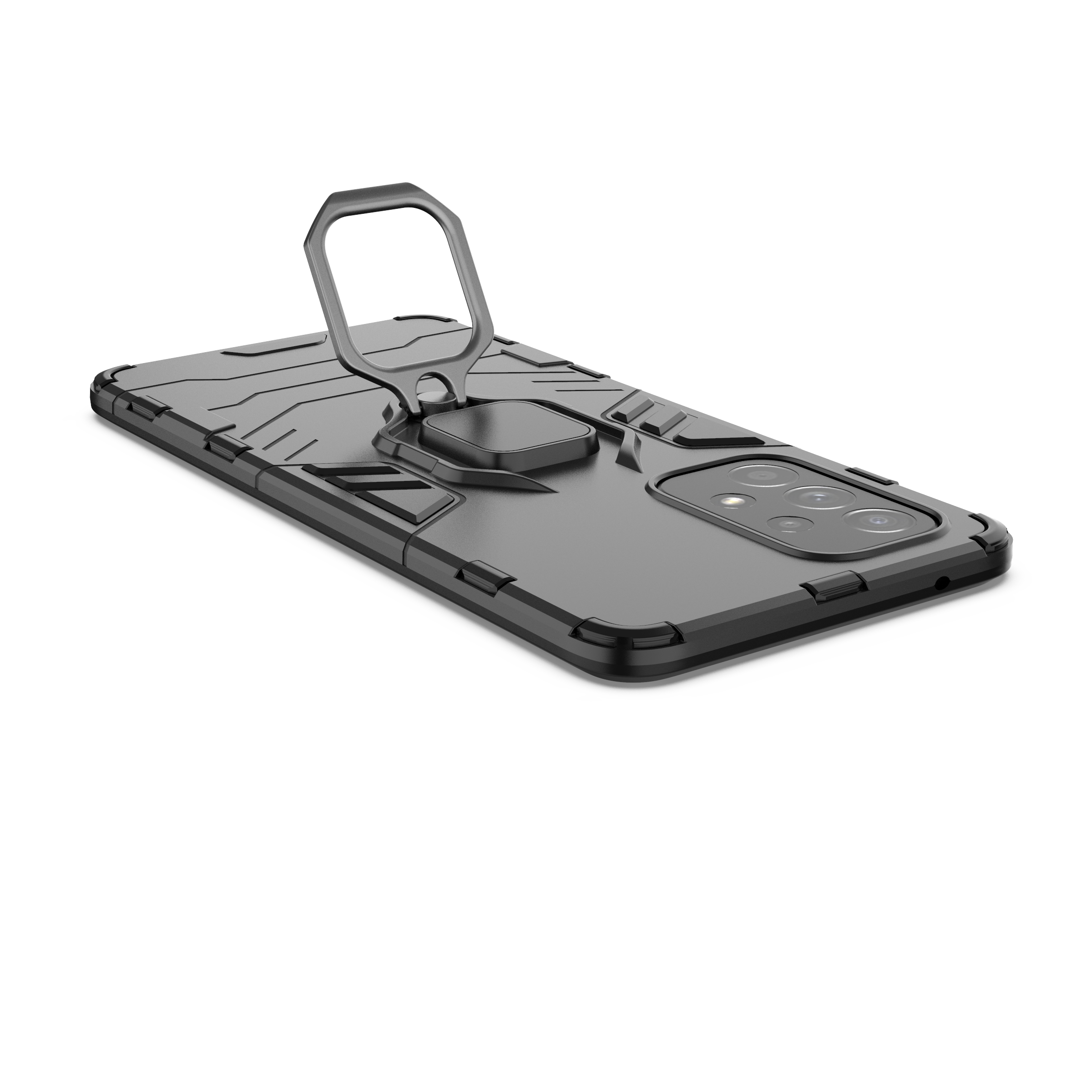 Rugged & Protective Phone Case Samsung A53 5G Built in Ring Holder - Black