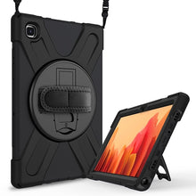 Load image into Gallery viewer, Rugged Protective Case Hand &amp; Shoulder Strap Samsung Tab A 8.0 2019 T290 - Black 1 3