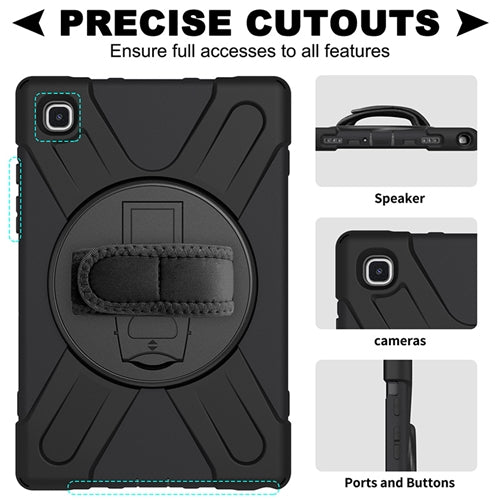 Rugged Protective Case Hand & Shoulder Strap Samsung Tab A 8.0 2019 T290 - Black 1 2