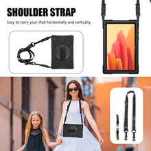 Load image into Gallery viewer, Rugged Protective Case Hand &amp; Shoulder Strap Samsung Tab A 8.0 2019 T290 - Black 1 4