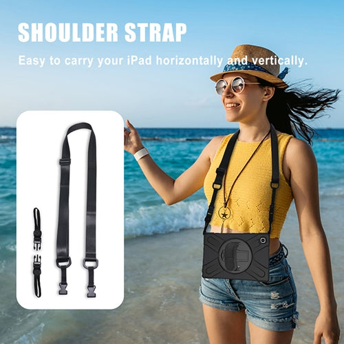 Rugged Protective Case Hand & Shoulder Strap Samsung Tab A 8.0 2019 T290 - Black 1 5