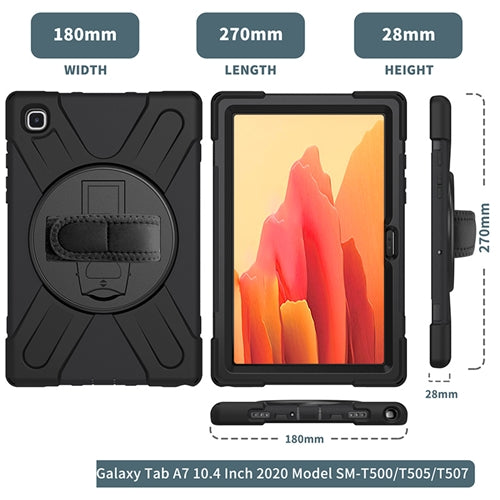 Rugged Protective Case Hand & Shoulder Strap Samsung Tab A 8.0 2019 T290 - Black 1 8