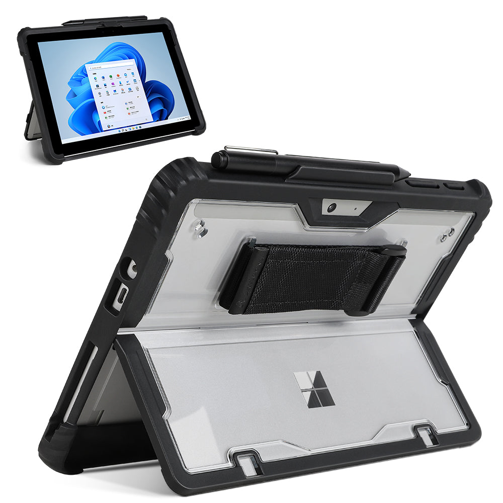 Rugged Clear Case Hand & Shoulder Strap Microsoft Surface Pro 7+ / 7