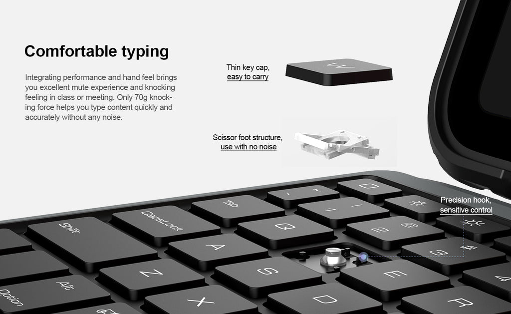 Rugged Detachable Keyboard & Trackpad Case iPad 10th / 11th Gen 10.9 inch - Black