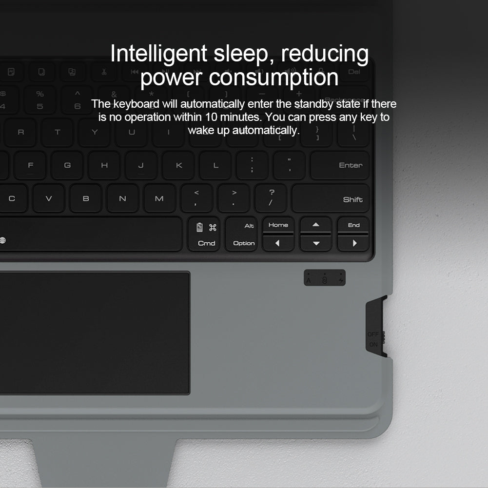 Rugged Detachable Keyboard & Trackpad Case iPad Pro 12.9 4th 5th 6th Gen - Black