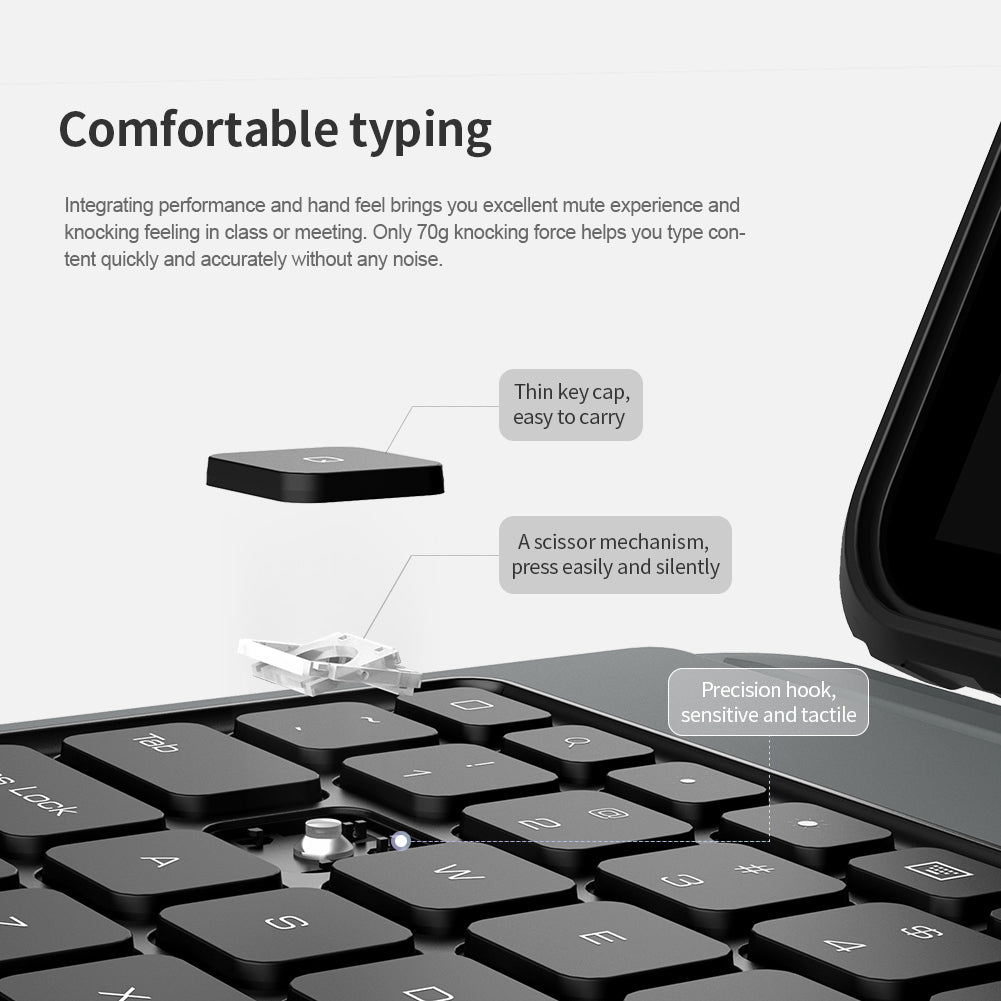 Rugged Detachable Keyboard & Trackpad Case iPad Pro 12.9 4th 5th 6th Gen - Black