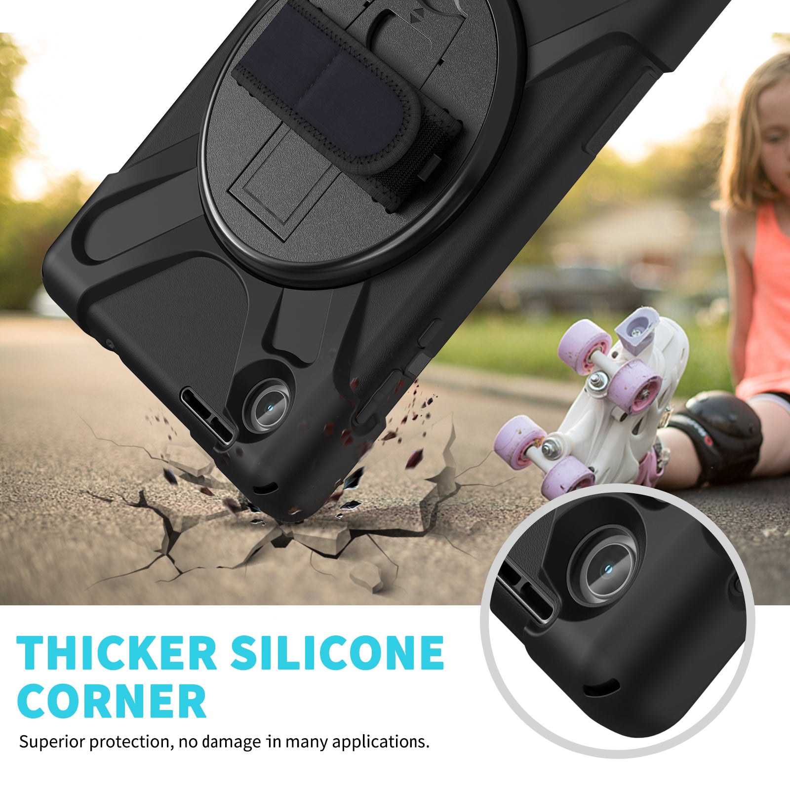 Rugged Case Hand & Shoulder Strap Lenovo M8 8 inch 4th Gen TB300