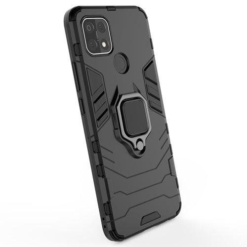Rugged & Protective Armour Case Oppo A15 4G Built in Ring Holder - Black 4
