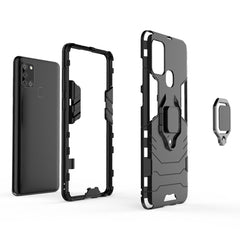 Rugged & Protective Armor Phone Case Samsung A21S Built in Ring Holder - Black 1