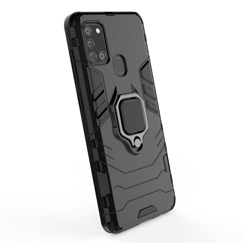 Rugged & Protective Armor Phone Case Samsung A21S Built in Ring Holder - Black 7