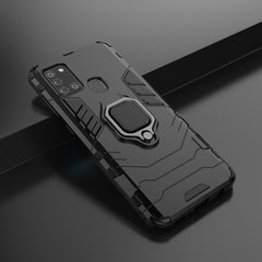 Rugged & Protective Armor Phone Case Samsung A21S Built in Ring Holder - Black 2