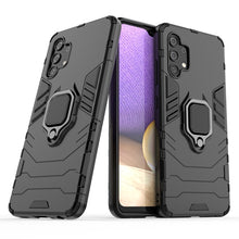 Load image into Gallery viewer, Rugged &amp; Protective Armour Phone Case Samsung A32 4G Built in Ring Holder - Black 7