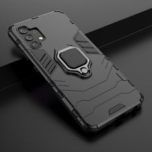 Load image into Gallery viewer, Rugged &amp; Protective Armour Phone Case Samsung A32 4G Built in Ring Holder - Black 8