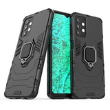 Rugged & Protective Armour Phone Case Samsung A32 5G Built in Ring Holder - Black 4