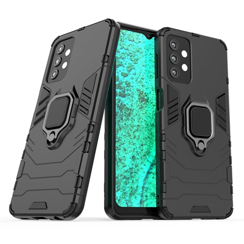 Rugged & Protective Armour Phone Case Samsung A32 5G Built in Ring Holder - Black 4