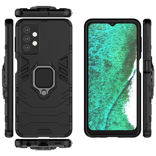 Rugged & Protective Armour Phone Case Samsung A32 5G Built in Ring Holder - Black 8