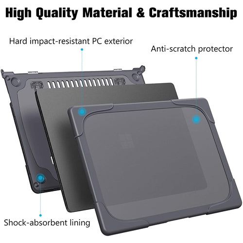 Rugged Protective & Heavy Duty Case Surface Laptop 3 15 inch - Clear Grey 3