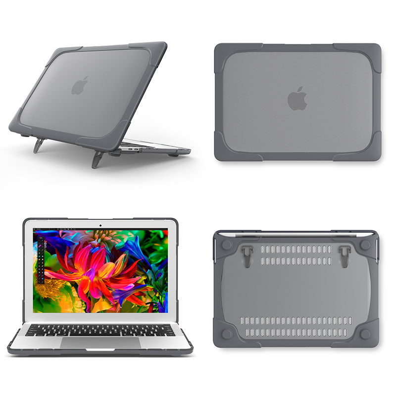 Rugged Protective & Heavy Duty Case Macbook Air 13 (2018 & 2020) - Clear Grey