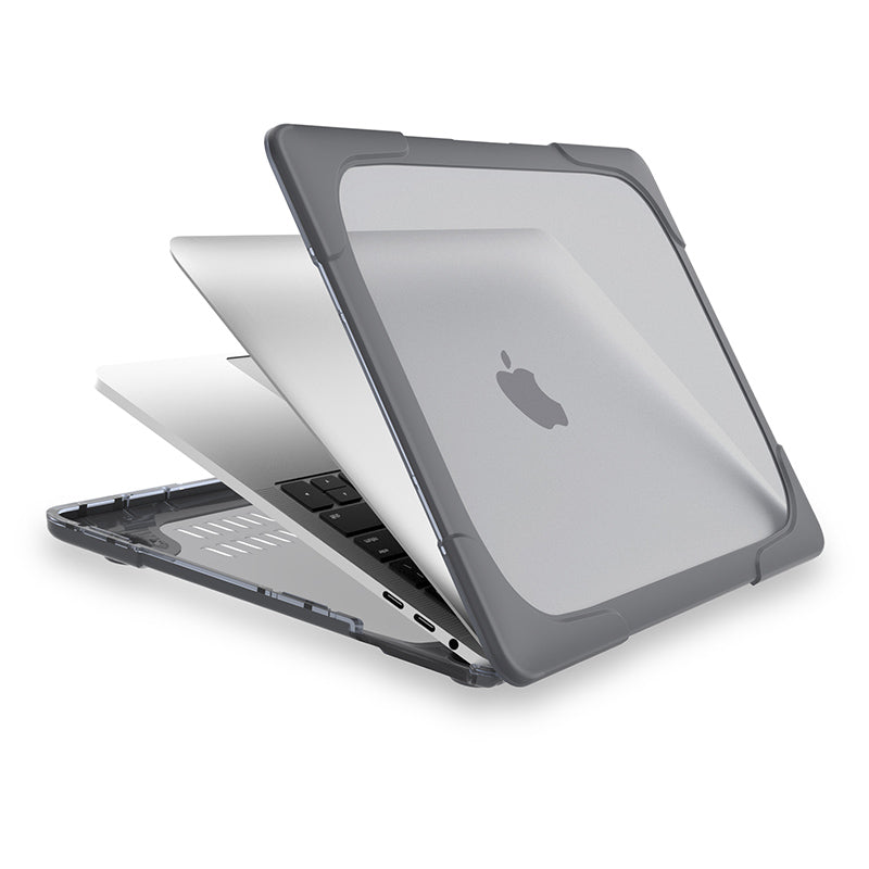 Rugged Protective & Heavy Duty Case Macbook Air 13 (2018 & 2020) - Clear Grey