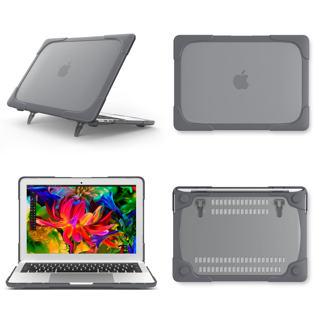 Rugged Protective & Heavy Duty Case Macbook Pro 13 (2016-2019) - Clear Grey