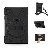 Rugged Case Hand & Shoulder Strap Samsung Tab S6 LITE 10.4 2020 & 2022 - Black