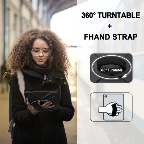 Rugged Case Hand & Shoulder Strap Samsung Tab S6 10.5 T860 - Black 12