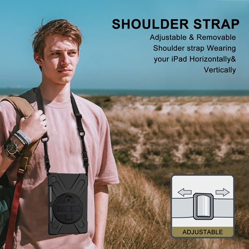 Rugged Case Hand & Shoulder Strap Samsung Tab S6 10.5 T860 - Black 8