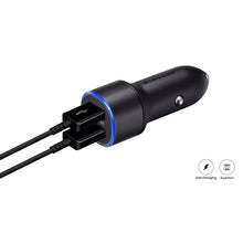 Load image into Gallery viewer, Samsung Car Charger Duo Dual USB A Fast Charge &amp; Multi Cable - Black 8
