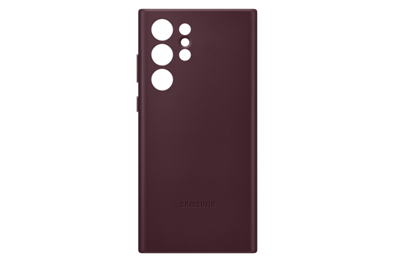 Samsung Official Galaxy S22 Ultra Leather Cover - Burgundy 1