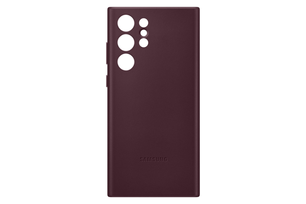 Samsung Official Galaxy S22 Ultra Leather Cover - Burgundy 1