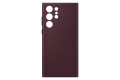 Samsung Official Galaxy S22 Ultra Leather Cover - Burgundy 1