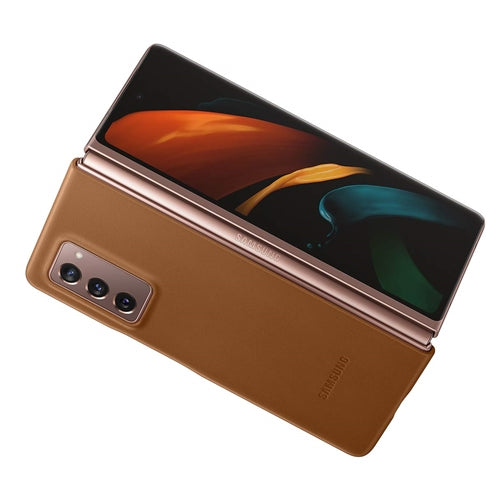 Samsung Leather cover for Galaxy Z Fold2 - Brown 4