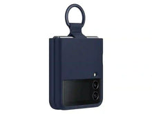 Load image into Gallery viewer, Samsung Silicone Case with Ring for Samsung Galaxy Z Flip 4 - Navy