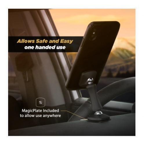 Scosche MagicMount Elite Double Pivot Magnet to Adhesive Mount Silver 4