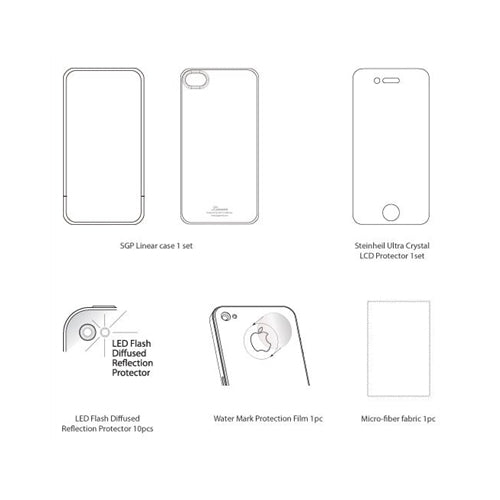 SGP Linear Crystal Series Case Apple iPhone 4 / 4S Blue 6