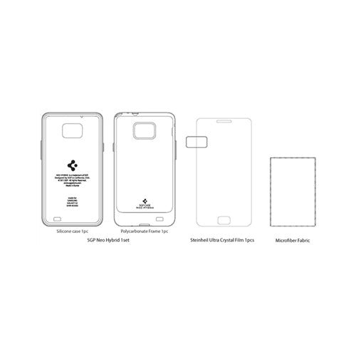 SGP Neo Hybrid Case Samsung Galaxy S II 2 S2 Blue 6
