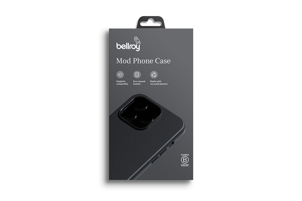 Bellroy Slim Mod Leather & MagSafe Case iPhone 14 Standard - Black