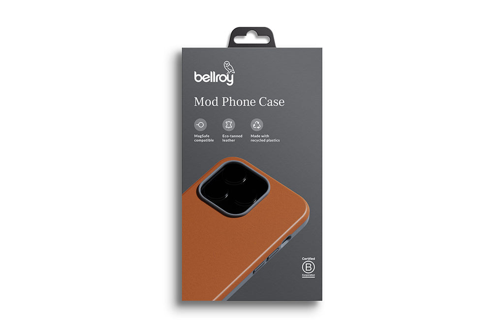 Bellroy Slim Mod Leather & MagSafe Case iPhone 14 Standard - Terracotta