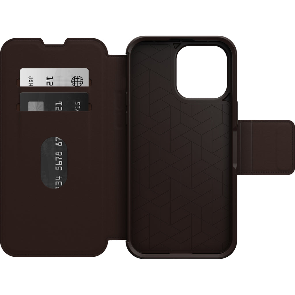 Otterbox Strada Leather Wallet iPhone 14 Pro Max 6.7 inch Espresso Brown
