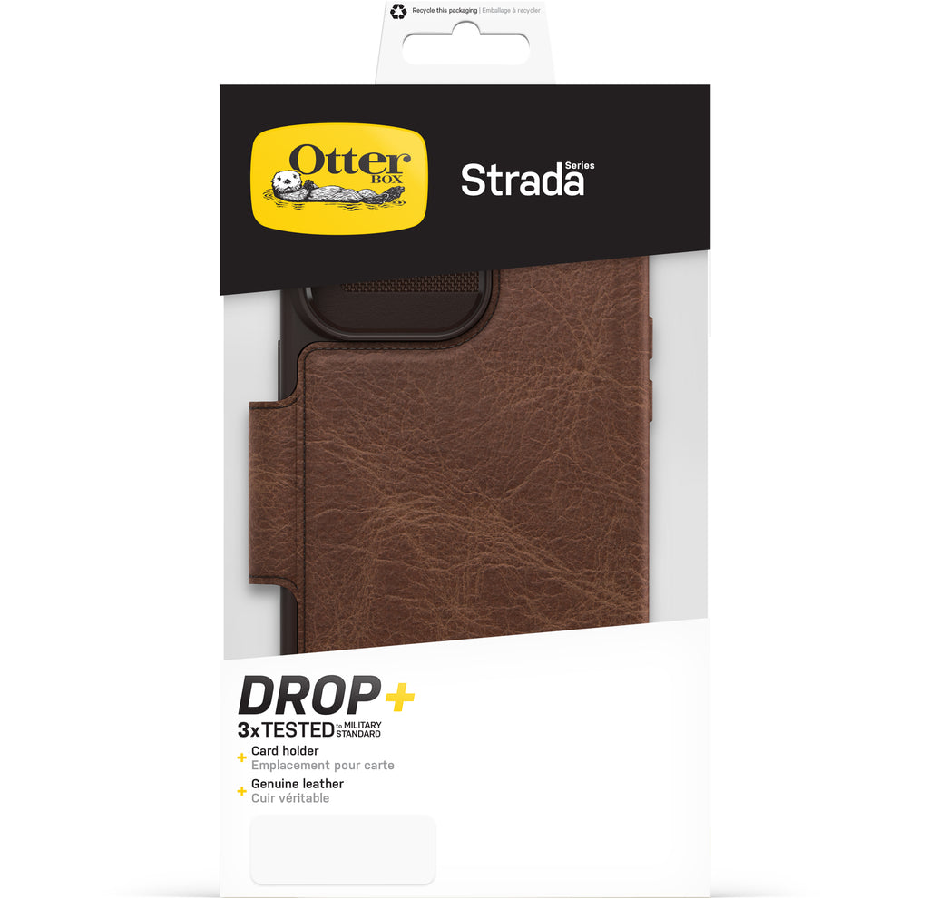 Otterbox Strada Leather Wallet iPhone 14 Pro Max 6.7 inch Espresso Brown