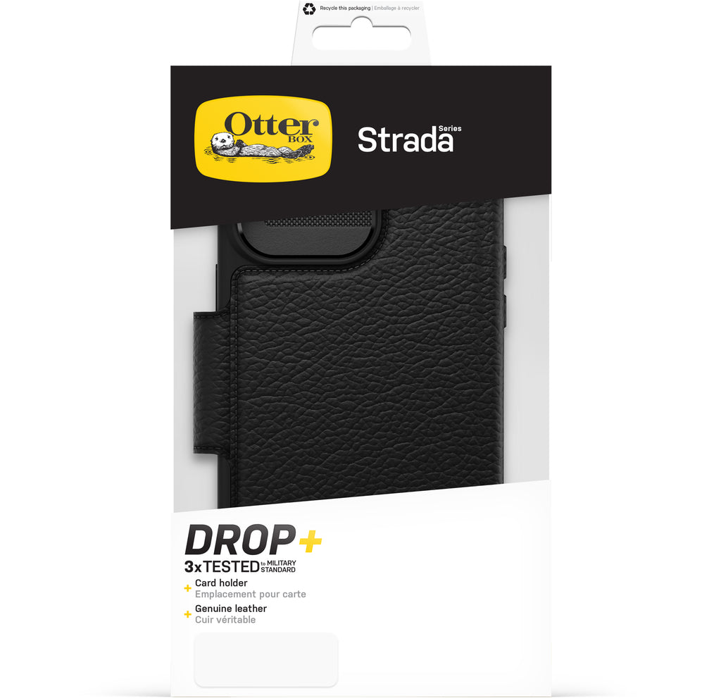 Otterbox Strada Leather Wallet iPhone 14 Pro 6.1 inch Shadow Black