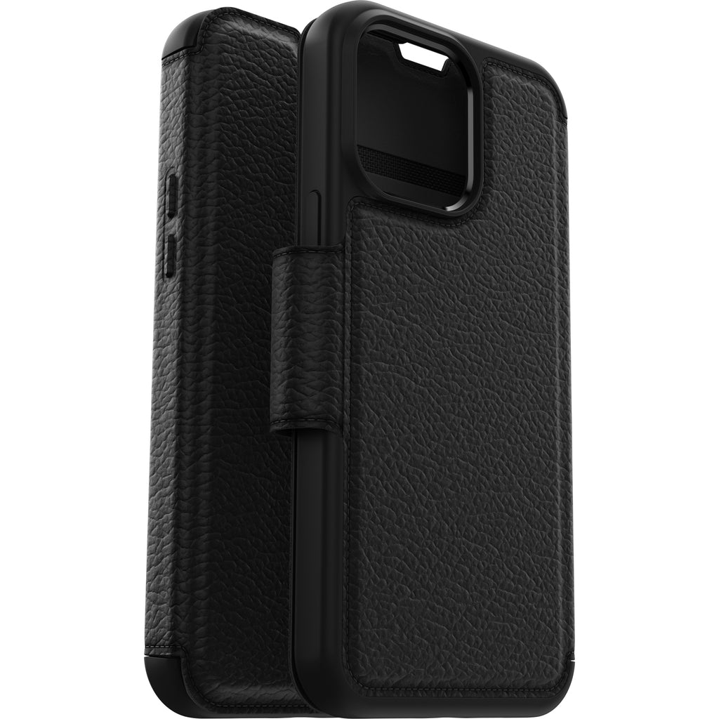 Otterbox Strada Leather Wallet iPhone 14 Pro Max 6.7 inch Shadow Black