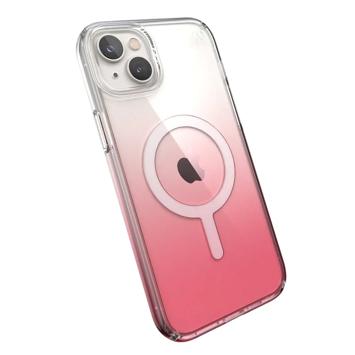 Speck Presidio Ombre Perfect Clear MagSafe Case iPhone 14 Standard 6.1 Rose