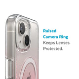 Speck Presidio Ombre Perfect Clear MagSafe Case iPhone 14 Standard 6.1 Rose