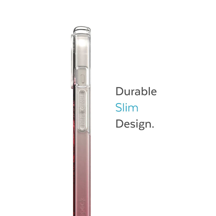 Speck Presidio Ombre Perfect Clear MagSafe Case iPhone 14 Standard 6.1 Rose