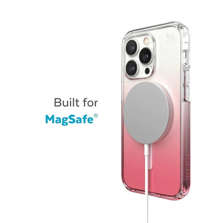 Speck Presidio Ombre Perfect Clear MagSafe Case iPhone 14 Pro Max 6.7 Rose